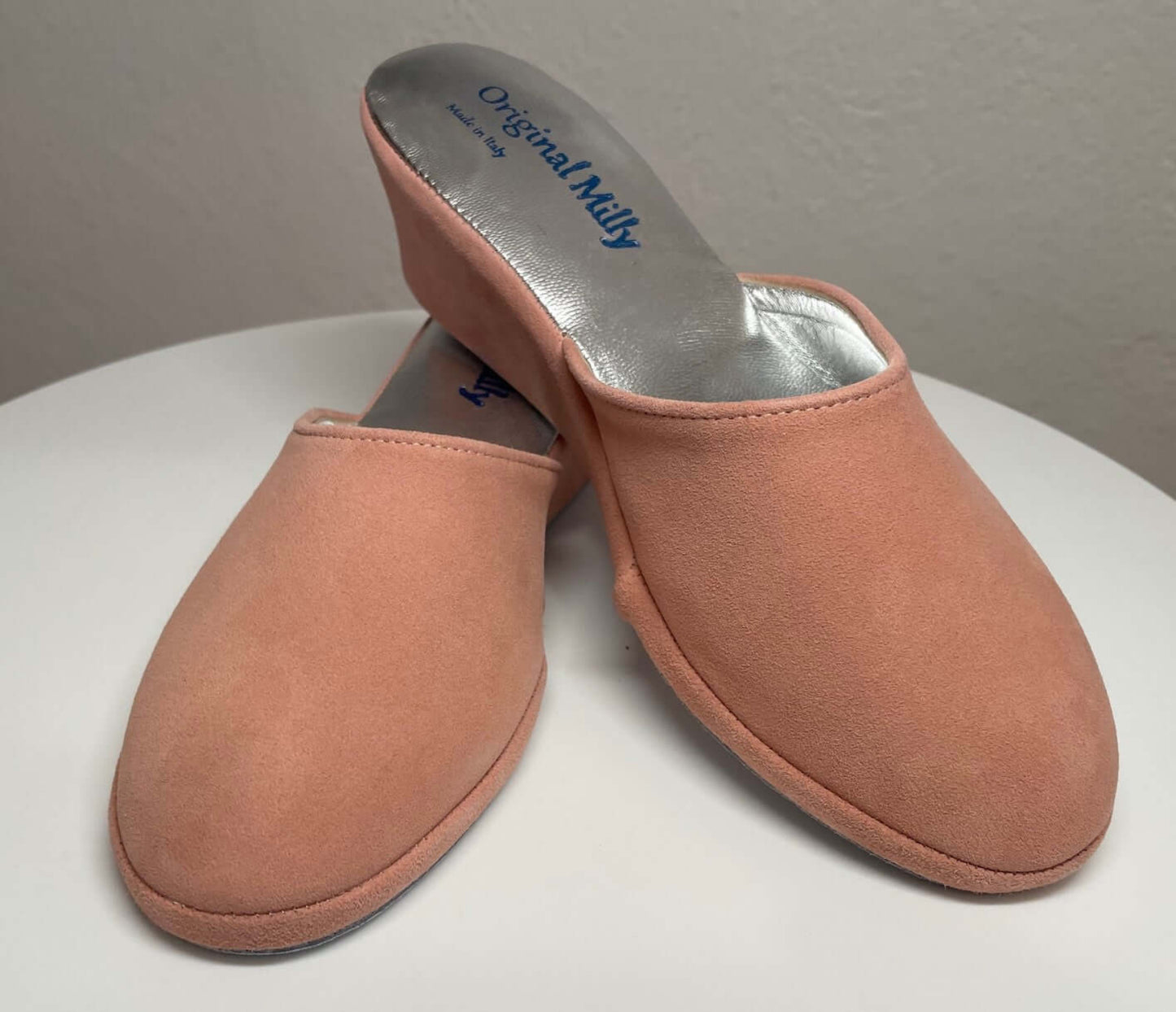 9001 Camoscio Pesca suola Bufalo Ciabatte da camera Donna Original Milly Made in Italy