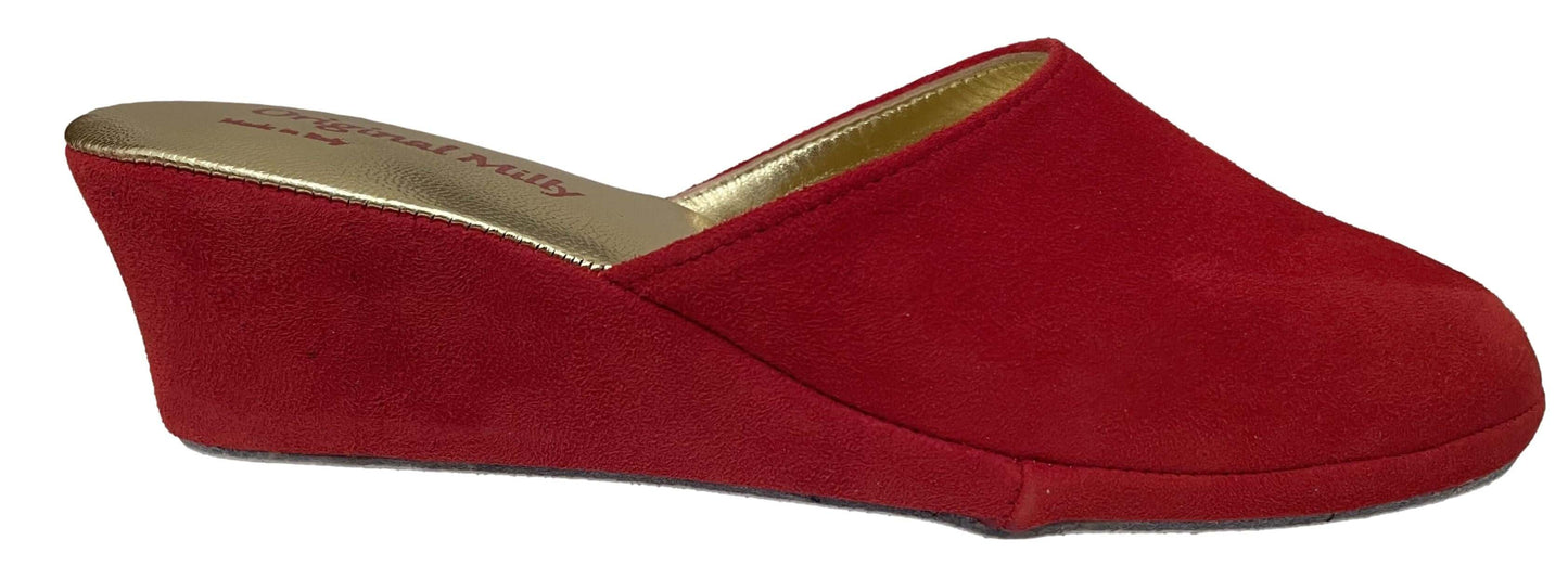 9001 Camoscio Rosso suola Bufalo Ciabatte da camera Donna Original Milly Made in Italy