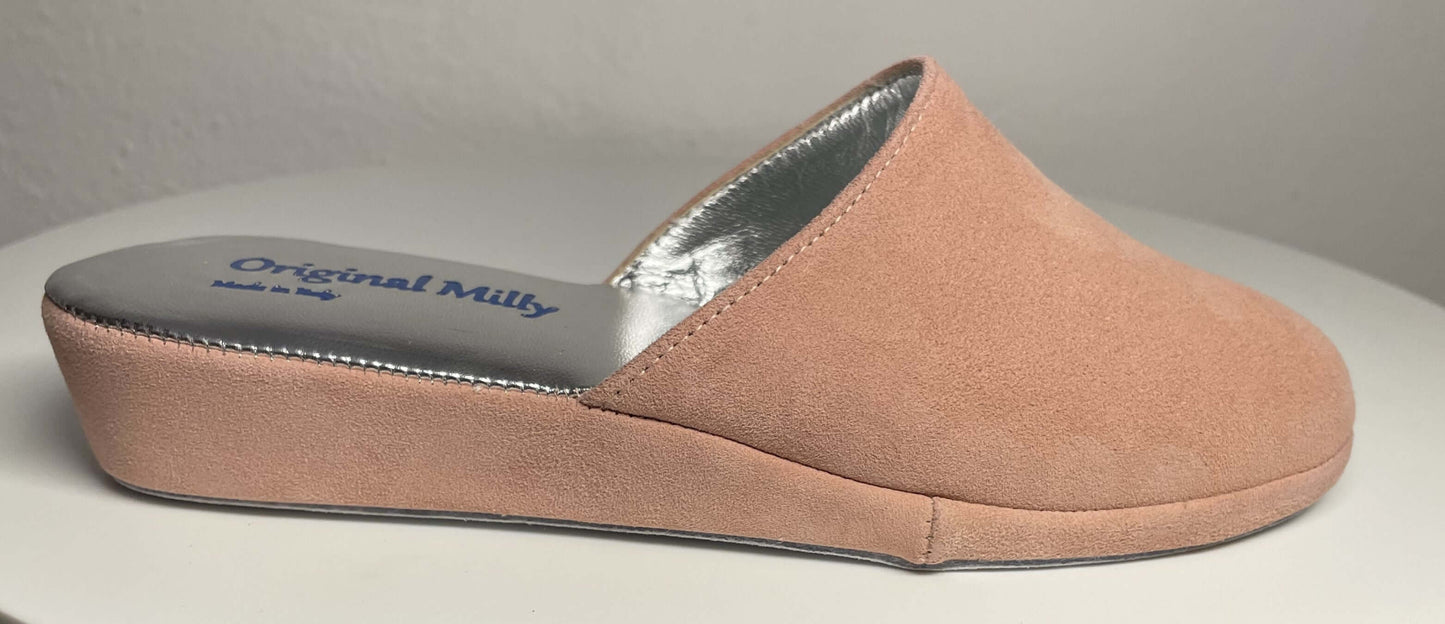 9002 Camoscio Pesca Suola Bufalo Ciabatte da camera Donna Original Milly Made in Italy
