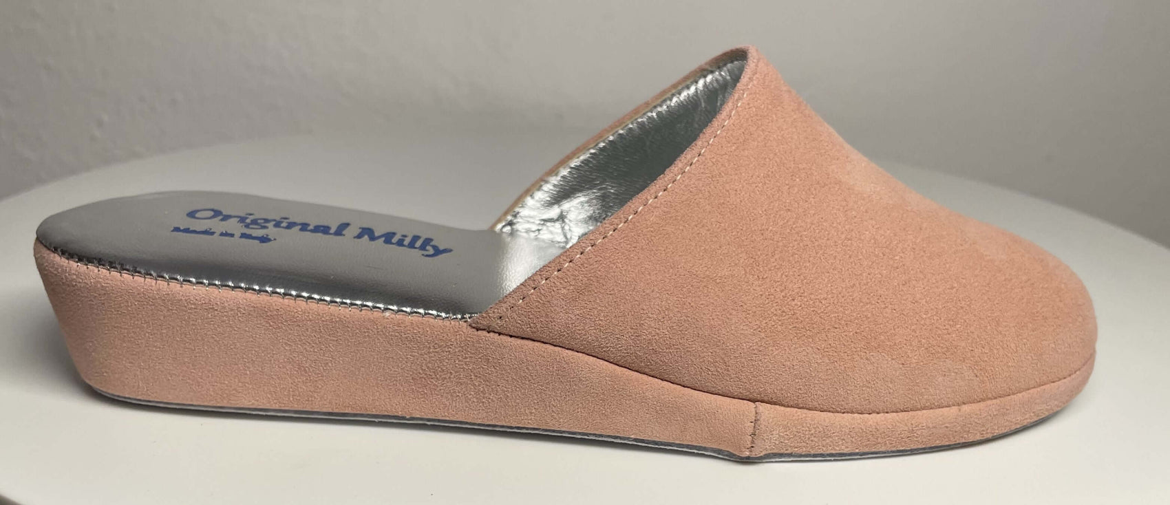 9002 Camoscio Pesca Suola Bufalo Ciabatte da camera Donna Original Milly Made in Italy