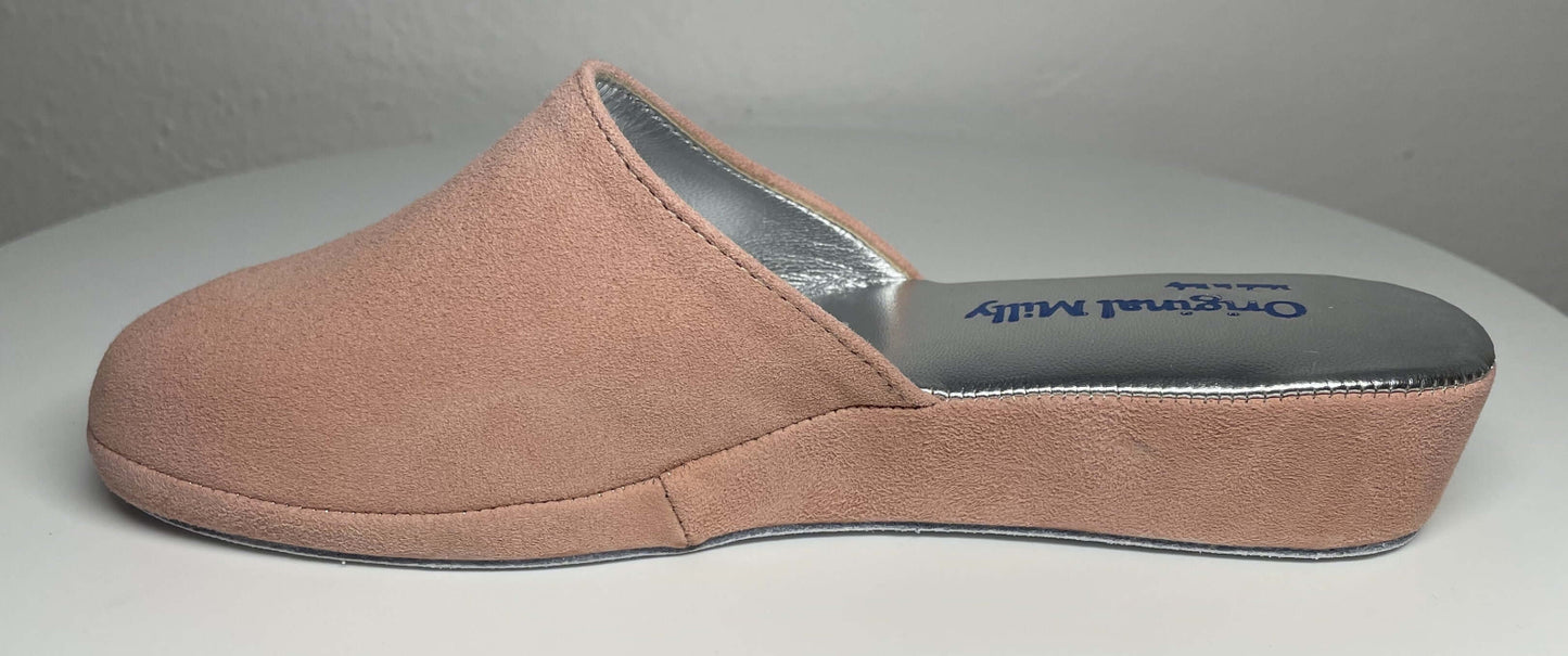 9002 Camoscio Pesca Suola Bufalo Ciabatte da camera Donna Original Milly Made in Italy