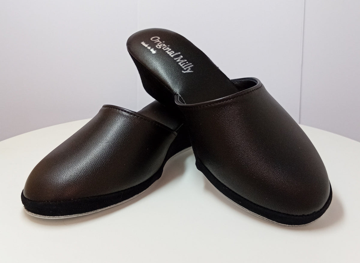 9003 Nappa Nero suola Bufalo Ciabatte da camera Donna Original Milly Made in Italy - Foto N 4