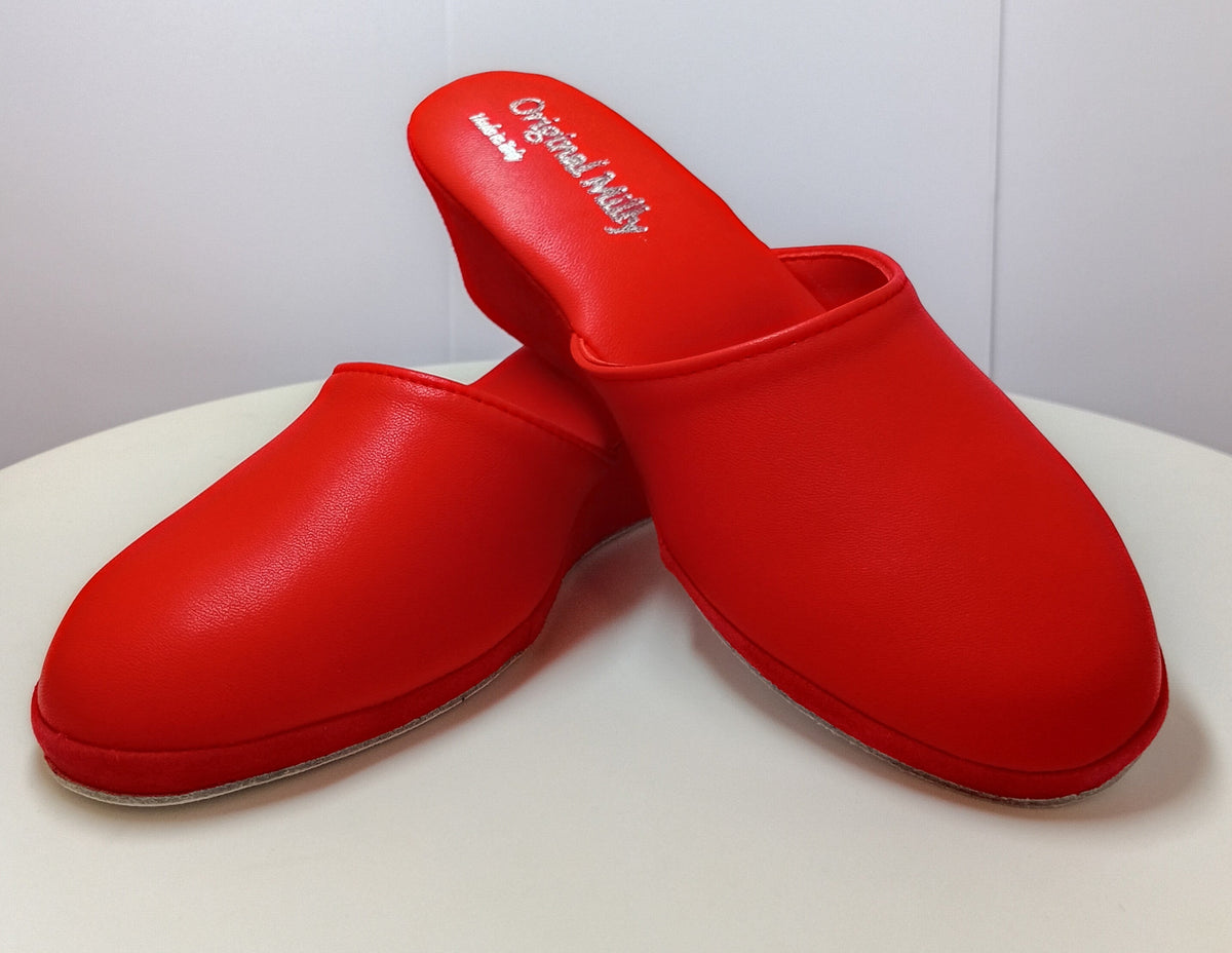 9003 Nappa Rosso suola Bufalo Ciabatte da camera Donna Original Milly Made in Italy - Foto N 4