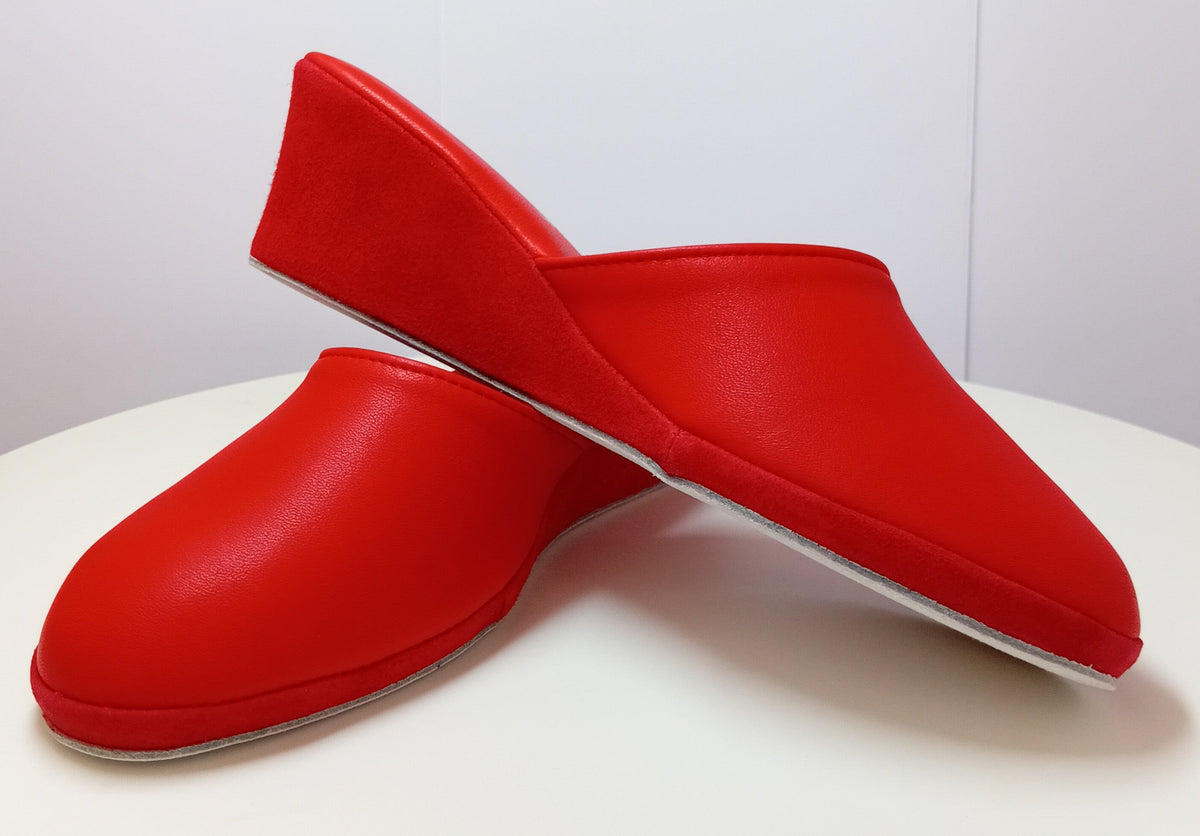 9003 Nappa Rosso suola Bufalo Ciabatte da camera Donna Original Milly Made in Italy - Foto N 6