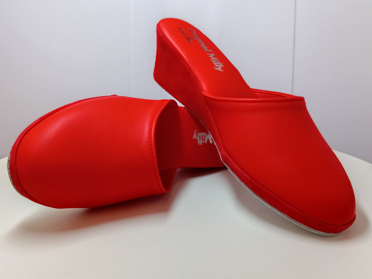 9003 Nappa Rosso suola Bufalo Ciabatte da camera Donna Original Milly Made in Italy - Foto N 7