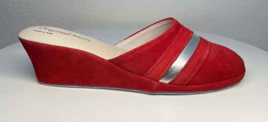 Original Milly 0706 Camoscio Rosso (PelleTop) Ciabatta da camera Donna