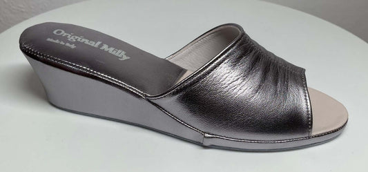 Original Milly 0805 Nappa Piombo (PelleTop) Ciabatta da camera Donna