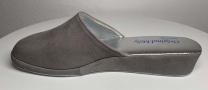 Original Milly 9002 Camoscio Taupe (PelleTop) Ciabatta da camera donna