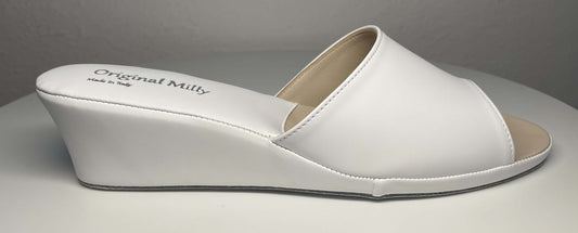 Original Milly 103 Bianco (Ecopelle) Ciabatta da camera donna