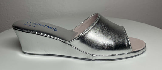 Original Milly 103 Argento (Ecopelle) Ciabatta da camera donna