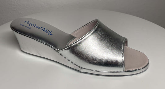 Original Milly 103 Argento (Ecopelle) Ciabatta da camera donna