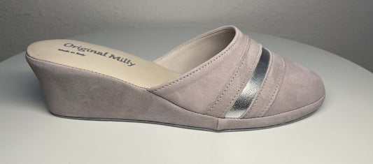 Original Milly 0706 Camoscio Peonia (PelleTop) Ciabatta da camera Donna