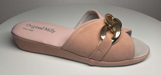 Original Milly 0106 Camoscio Pesca (PelleTop) Ciabatta da camera Donna