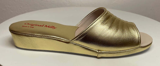 Original Milly 0075 Nappa Oro (PelleTop) Ciabatta da camera Donna