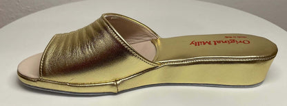 Original Milly 0075 Nappa Oro (PelleTop) Ciabatta da camera Donna