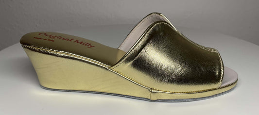 Original Milly 0100 Nappa Oro (PelleTop) Ciabatta da camera Donna