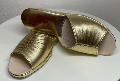 Original Milly 0075 Nappa Oro (PelleTop) Ciabatta da camera Donna