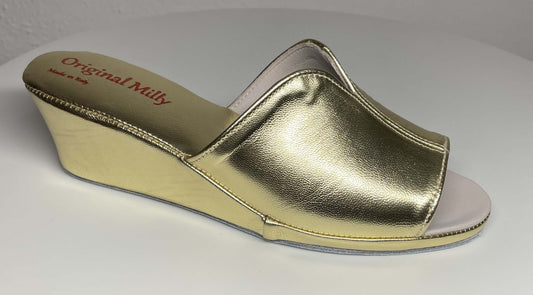Original Milly 0100 Nappa Oro (PelleTop) Ciabatta da camera Donna