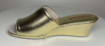 Original Milly 0100 Nappa Oro (PelleTop) Ciabatta da camera Donna