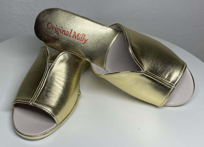 Original Milly 0100 Nappa Oro (PelleTop) Ciabatta da camera Donna