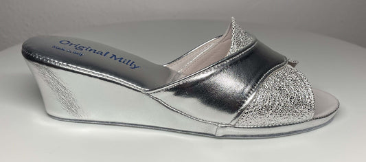 Original Milly 4003 Argento (Ecopelle) Ciabatta da camera donna