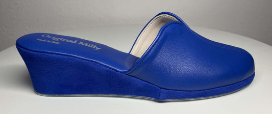 Original Milly 1000 Nappa Blu (PelleTop) Ciabatta da camera donna