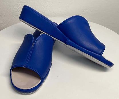 Original Milly 0120 Nappa Blu (PelleTop) Ciabatta da camera Donna