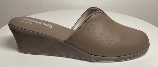 Original Milly 1000 Nappa Taupe (PelleTop) Ciabatta da camera donna
