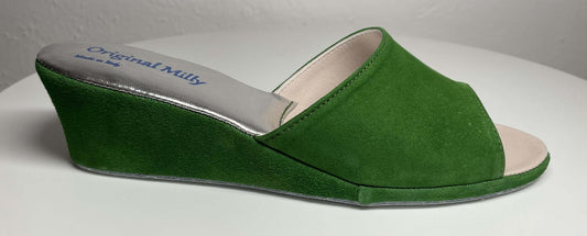 Original Milly 0103 Camoscio Verde (PelleTop) Ciabatta da camera Donna