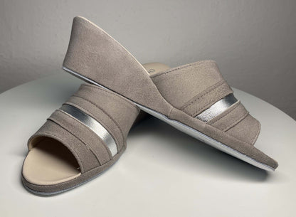 Original Milly 0076 Camoscio Taupe (PelleTop) Ciabatta da camera Donna