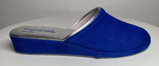 Original Milly 7200 Camoscio Blu (PelleTop) Ciabatta da camera donna