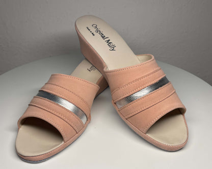 Original Milly 0076 Camoscio Pesca (PelleTop) Ciabatta da camera Donna
