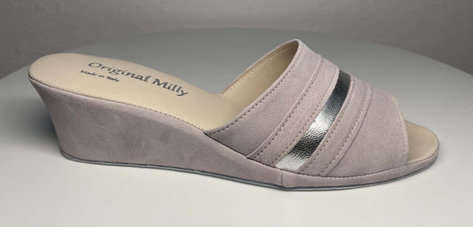 Original Milly 0076 Camoscio Peonia (PelleTop) Ciabatta da camera Donna