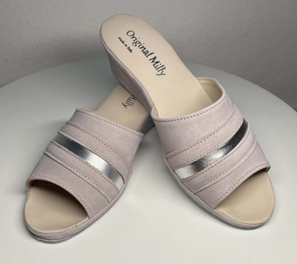 Original Milly 0076 Camoscio Peonia (PelleTop) Ciabatta da camera Donna