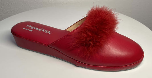 Original Milly 302 Cigno Rosso (Ecopelle) Ciabatta da camera donna