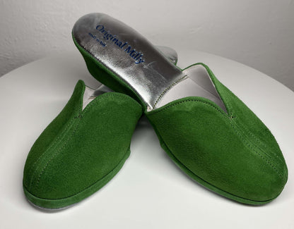 Original Milly 0005 Camoscio Verde (PelleTop) Ciabatta da camera Donna