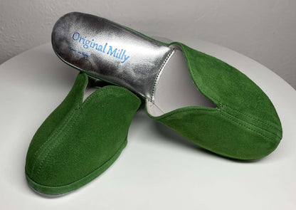 Original Milly 0005 Camoscio Verde (PelleTop) Ciabatta da camera Donna