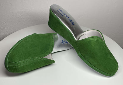 Original Milly 0005 Camoscio Verde (PelleTop) Ciabatta da camera Donna