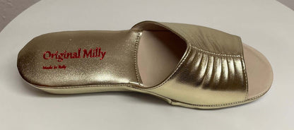 Original Milly 1075 Oro (Ecopelle) Ciabatta da camera donna