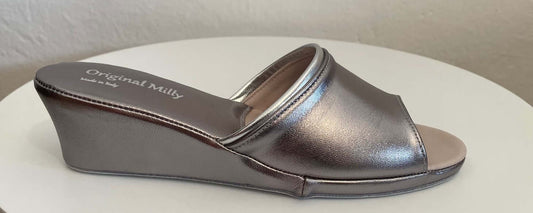 Original Milly 7000 Nappa Piombo (PelleTop) Ciabatta da camera donna