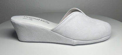 Original Milly 0005 Camoscio Bianco (PelleTop) Ciabatta da camera Donna