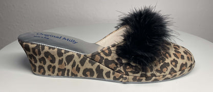 Original Milly 0310 Leopardo (PelleTop) Ciabatta da camera Donna