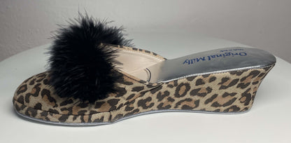 Original Milly 0310 Leopardo (PelleTop) Ciabatta da camera Donna