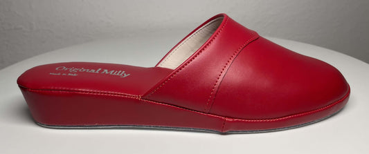 Original Milly 4002 Rosso (Ecopelle) Ciabatta da camera donna