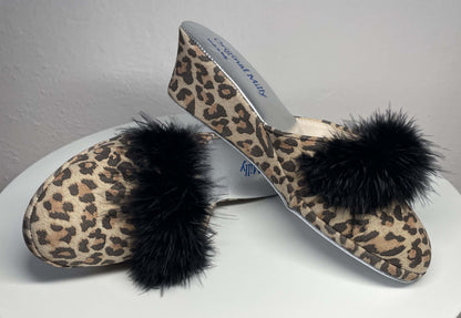 Original Milly 0310 Leopardo (PelleTop) Ciabatta da camera Donna
