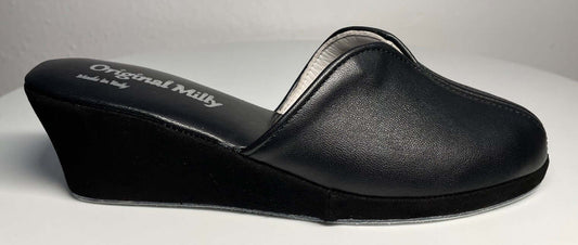 Original Milly 1000 Nappa Nero (PelleTop) Ciabatta da camera donna