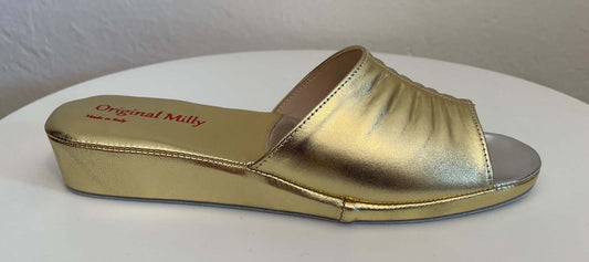 Original Milly 0705 Nappa Oro (PelleTop) Ciabatta da camera donna