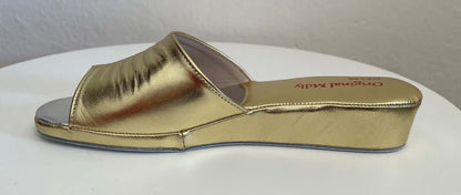 Original Milly 0705 Nappa Oro (PelleTop) Ciabatta da camera donna