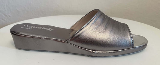 Original Milly 0705 Nappa Piombo (PelleTop) Ciabatta donna da camera