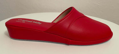 Original Milly 0032 Nappa Rosso (PelleTop) Ciabatta da camera Donna
